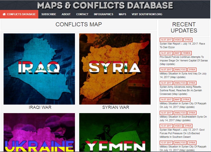 Comprehensive Update Of SouthFront’s Maps & Conflicts Database