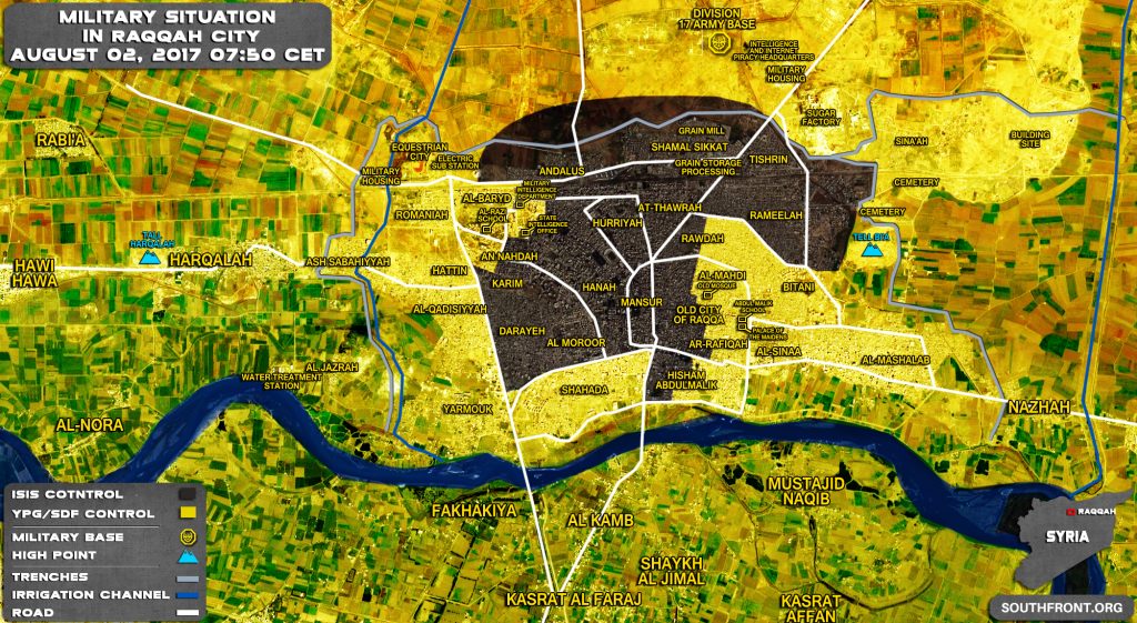 SDF Isolating ISIS-held Old Raqqah From Southern Flank (Map Update)