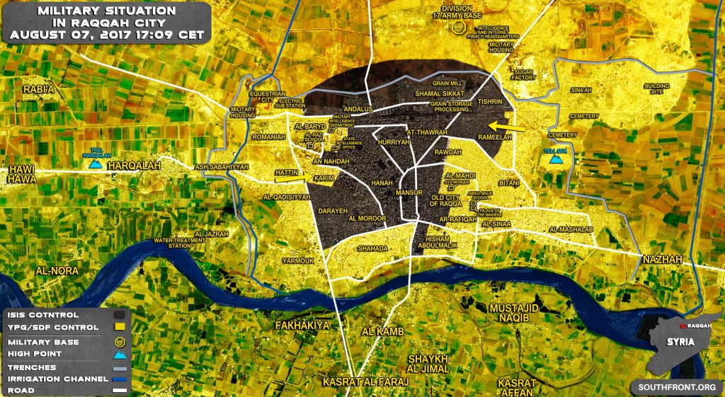 SDF Advances In Rameelah District In Raqqah City, Makes Notable Gains (Map)