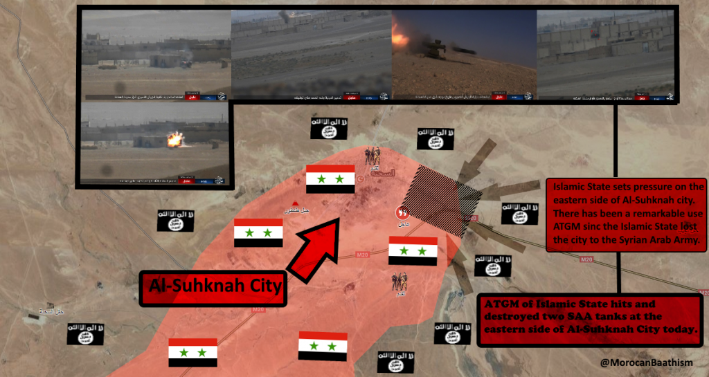 ISIS Counter-Attacks Against Syrian Army East Of Sukhna, Destroys 2 Battle Tanks