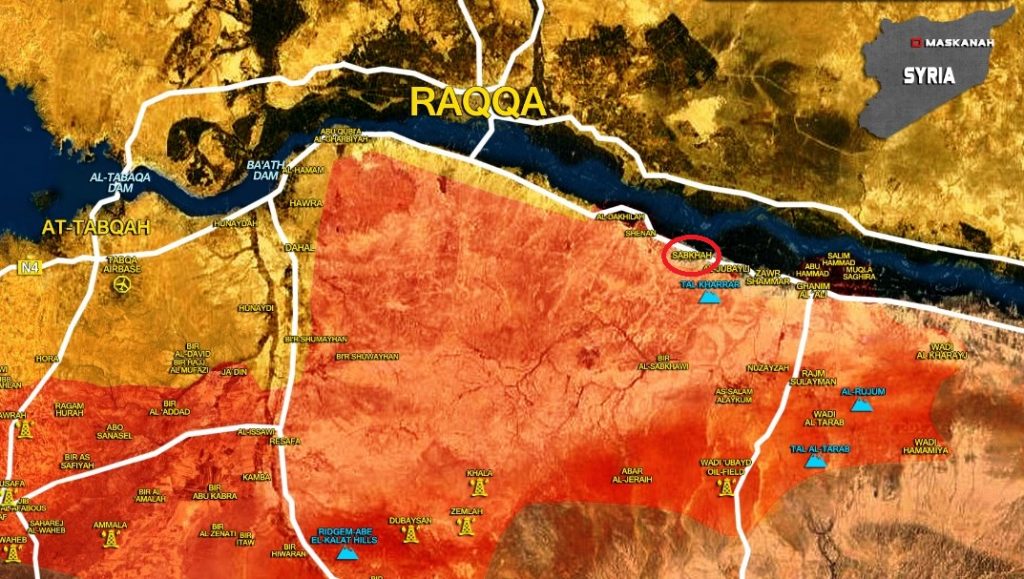 Government Forces Overrun ISIS Defense, Liberate Sabkah Village In Southern Raqqah (Map)