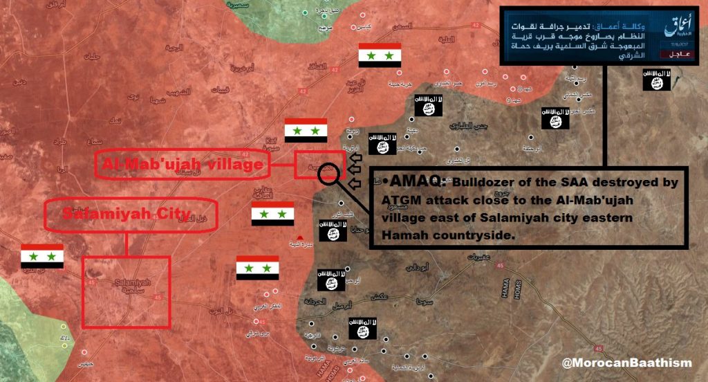 Syrian Army Advances North Of Sukhna. Heavy Clashes In Hama Countryside