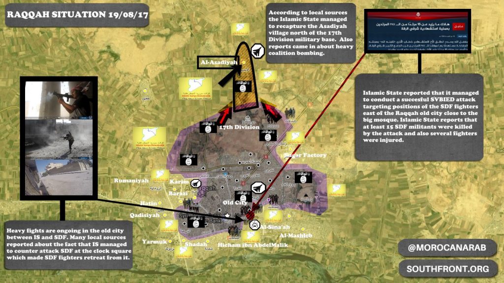 ISIS Attacks US-backed SDF In Southern And Northern Parts Of Raqqah City - Reports