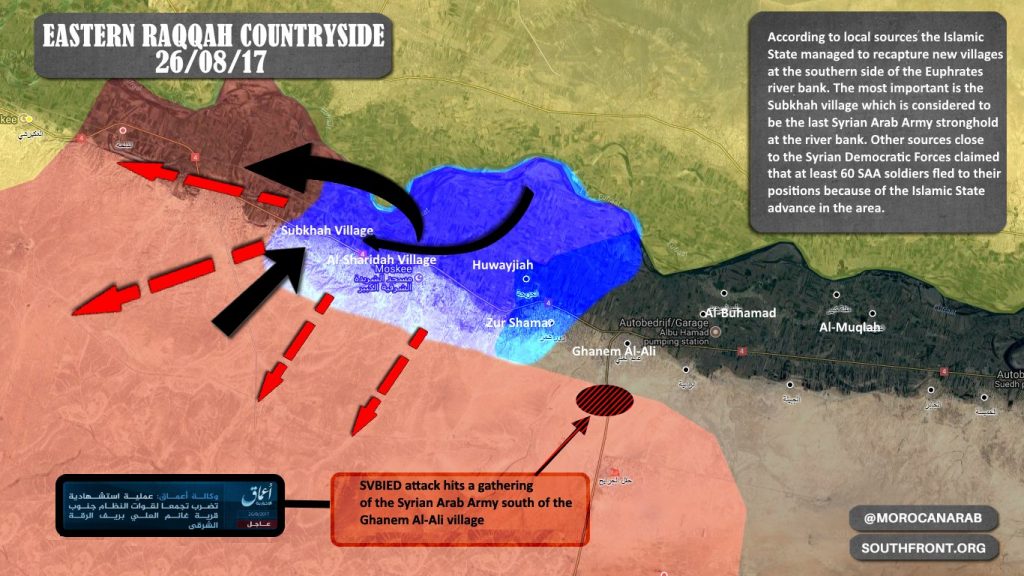 Syrian Army Retreats From 4 More VIllages Under ISIS Pressure In Southern Raqqah - Reports