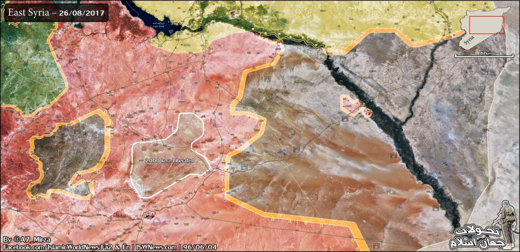 Military Situation In Central Syria Following Syrian Army Success Against ISIS North Of Palmyra (Map Update)