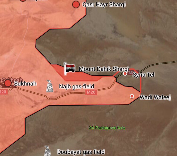 Syrian Army Captures Dahik Sharqi Mount Northeast Of Sukhna, Advances Along Road To Deir Ezzor