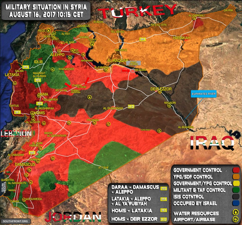 Military Situation In Syria On August 16, 2017 (Map Update)