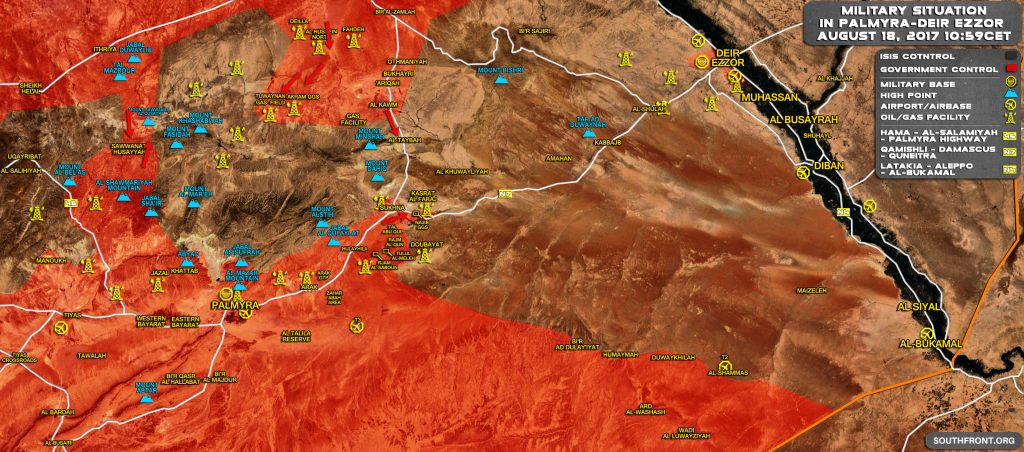 Syrian Army Liberates Gas Field East Of Sukhna, Tightens Siege On Uqayrabat (Maps)