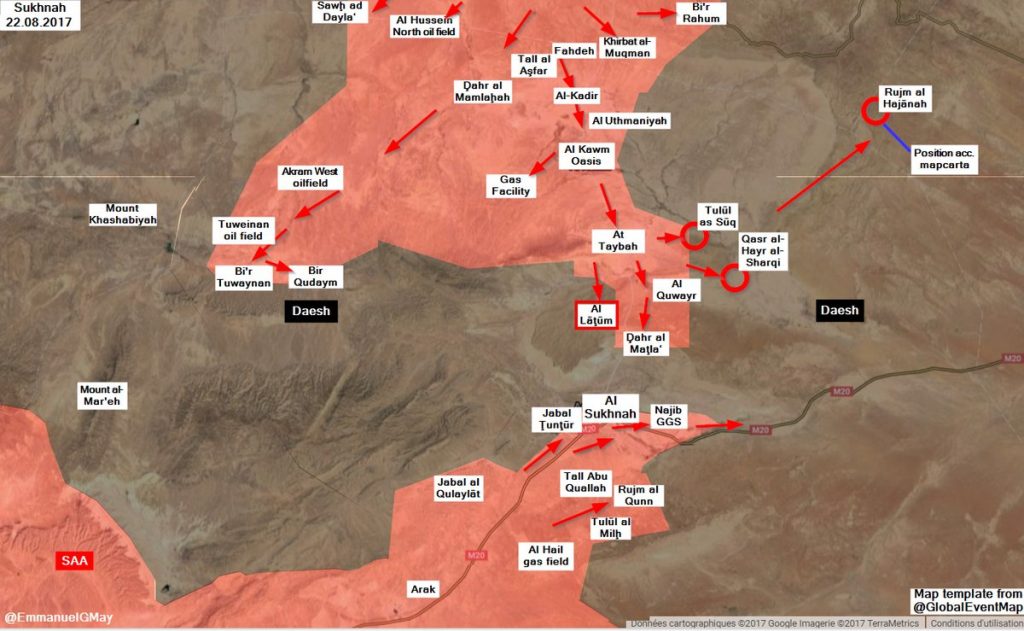 Syrian Army Captured More Points North Of Sukhna And East Of Taybah (Map Update)