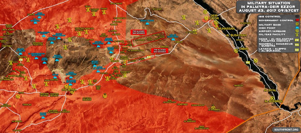 Military Situation In Central Syria On August 23, 2017 (Maps)