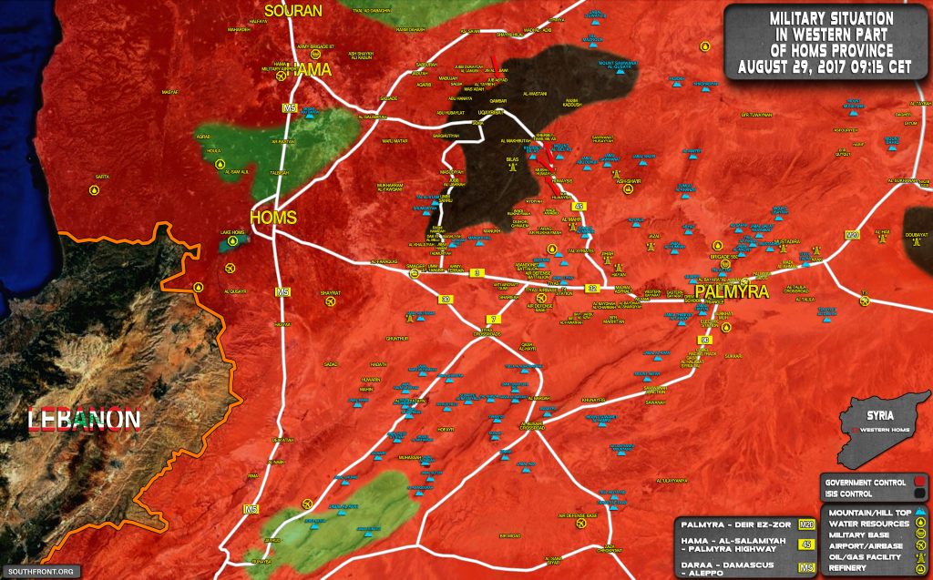 Military Situation In Uqayribat Pocket Area On August 29, 2017 (Map Update)