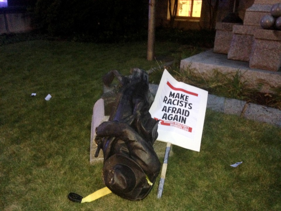 Crowd Topples Confederate Statue In North Carolina As Tensions Grow Across United States (Photos, Video)