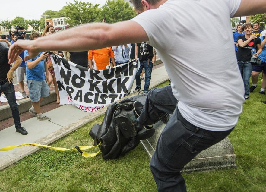 Crowd Topples Confederate Statue In North Carolina As Tensions Grow Across United States (Photos, Video)