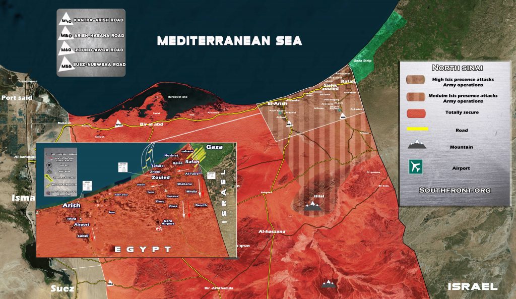 Maps: Security Situation In Northern Sinai, Egypt