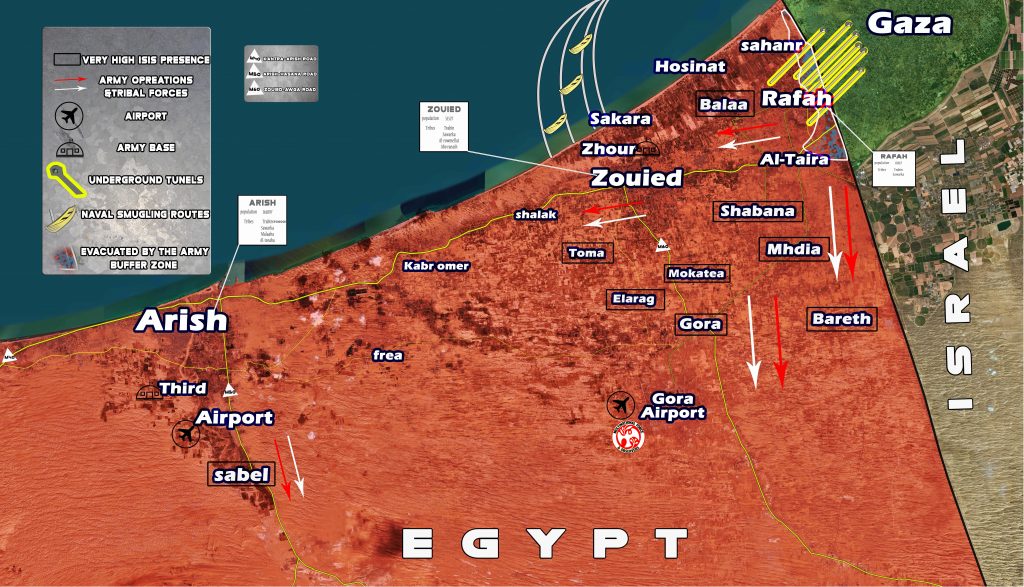 Map Update: Security Situation In Northern Sinai, Egypt