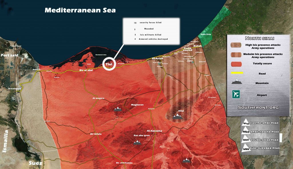 Egypt: ISIS Ambushes Large Police Column In North Sinai. 18 Officers Killed (Map, Photos)