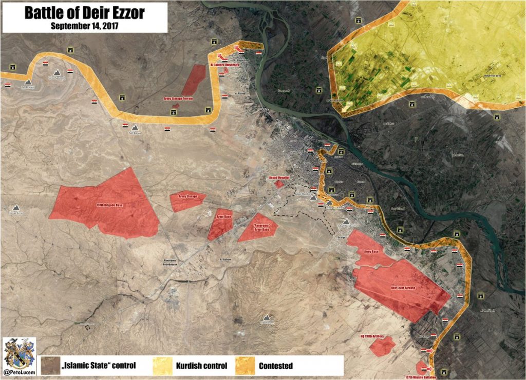 Overview Of Battle For Deir Ezzor On September 14, 2017 (Evening Update)