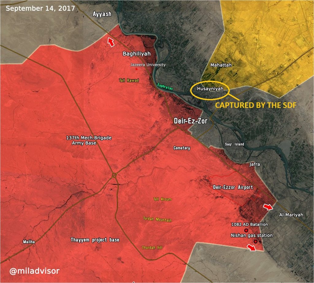 SDF Reaches Eastern Bank Of Euphrates River North Of Deir Ezzor. US Airstrikes Reportedly Kill 120 Civilians In Refugee Camp