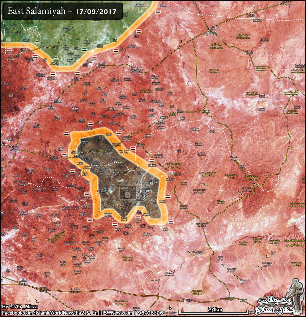 Government Troops Liberated 12 Villages East Of Salamiyah From ISIS Last Week (Map)