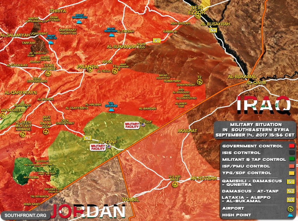 Overview Of Battle For Deir Ezzor On September 14, 2017 (Evening Update)