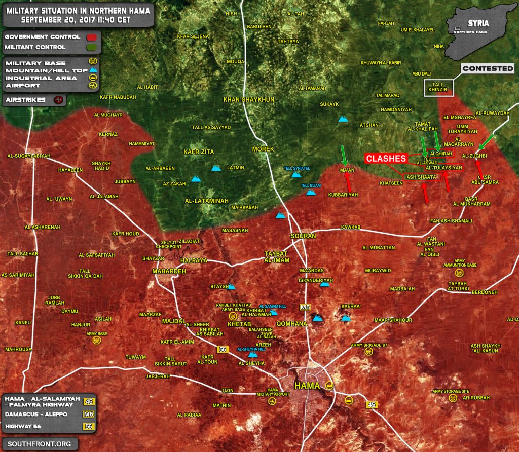 Overview Of Military Situation In Northern Hama On September 19-20, 2017 (Map, Photo, Video)