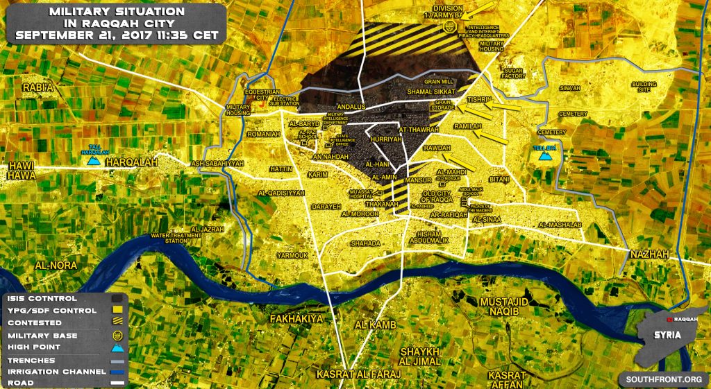 US-backed Forces Took Full Control Over 3 Neighborhoods Of Raqqah (Map)