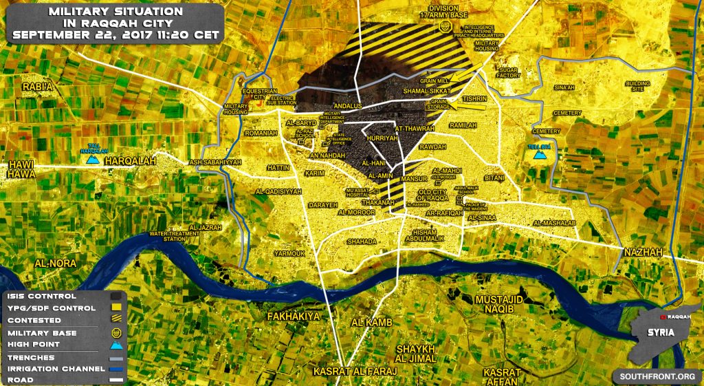 US-backed SDF Advances On Grain Mill In Syria's Raqqah City (Map)