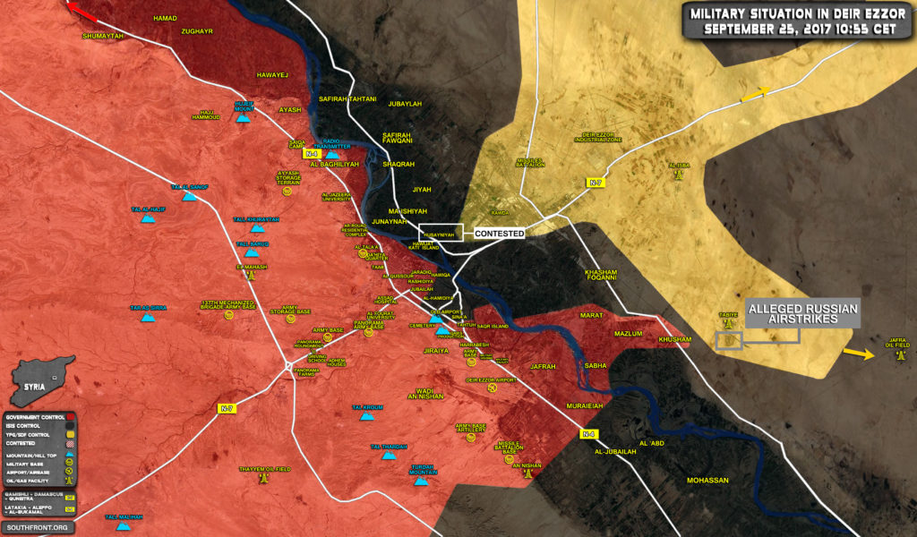 Overview Of Battle For Deir Ezzor On September 25, 2017 (Maps, Video)