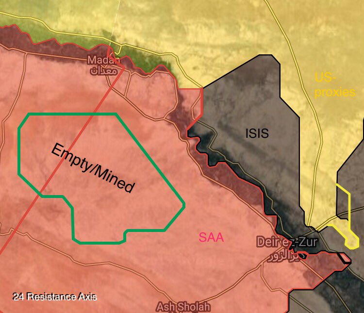 Maps: Military Situation In Deir Ezzor Countryside Following Syrian Army Advance On Maadan