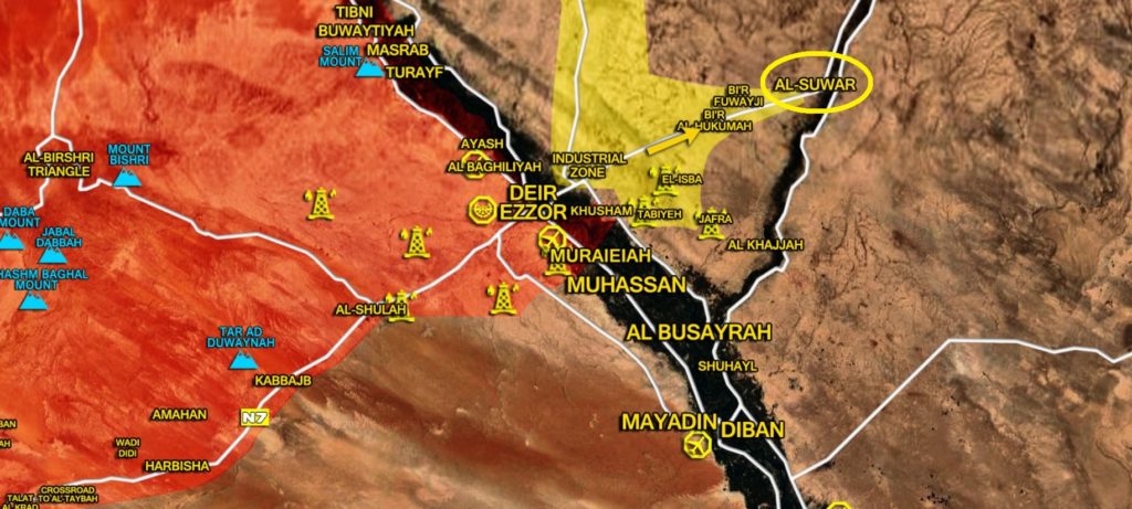 US-backed Forces Seize Al-Suwar Town In Syria's Deir Ezzor Province (Map)