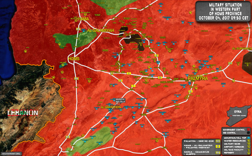 Syrian Army Clearing ISIS-held Pocket East of Salamiyah (Map)