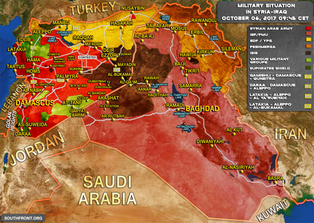 Overview Of Battle Against ISIS In Central Syria On October 6, 2017 (Photos, Video, Map)