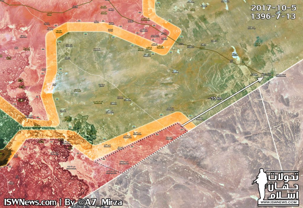 Map Update: Military Situation In Southeastern Syria Following Recent Advances Of Government Forces