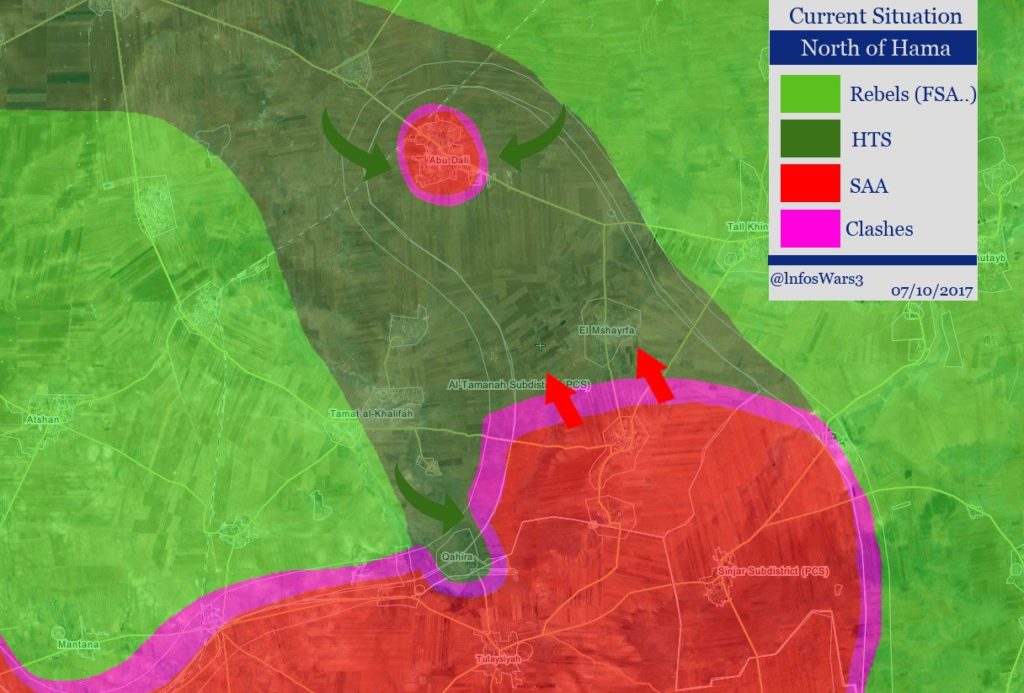 Military Situation In Northern Hama Following Al-Qaeda Advance Against Syrian Army (Map)