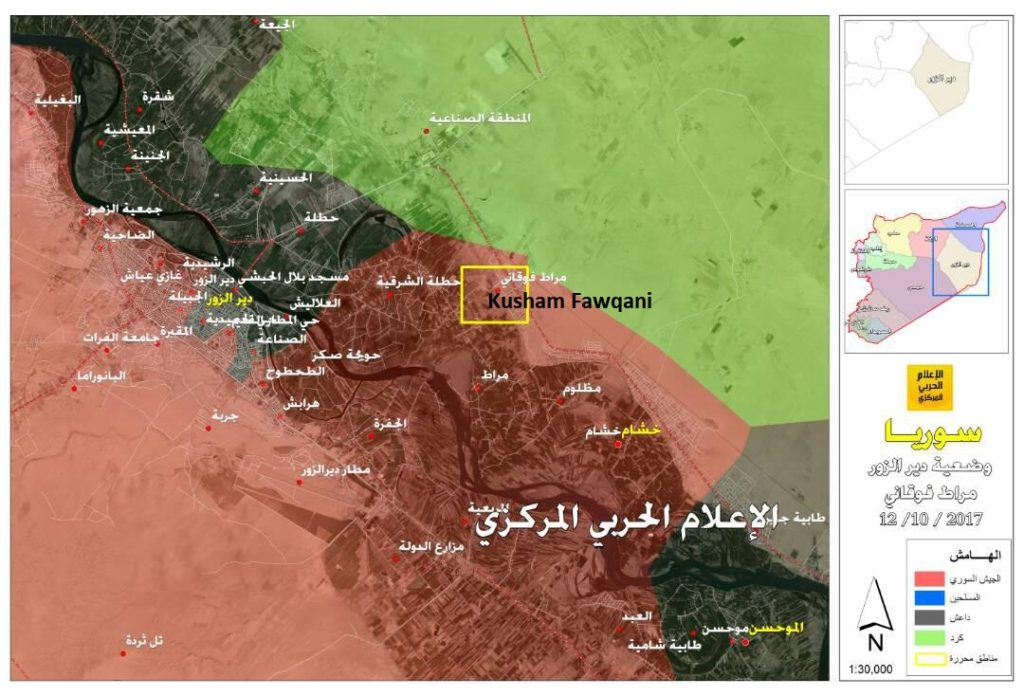 Syrian Government Forces Seize Kusham Fawqani From ISIS North Of Deir Ezzor (Map, Video)