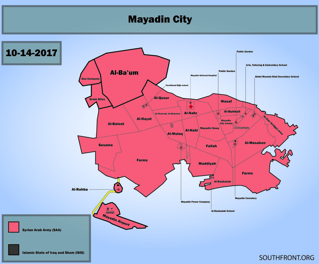 In Maps: Liberation Of Mayadin City From ISIS By Syrian Army