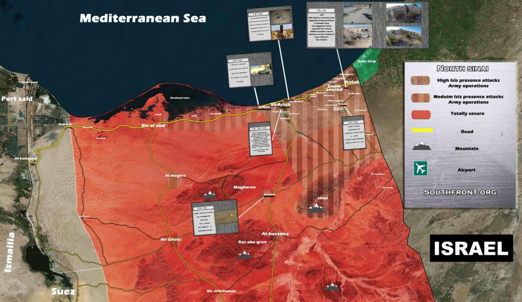 Map Update: ISIS Attacks In Egypt's North Sinai On October 10-16, 2017