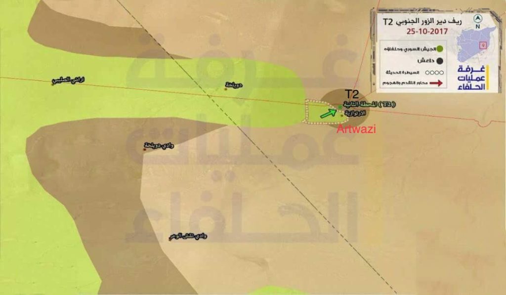 Syrian Army, Hezbollah Advance Further On ISIS-held T2 Pumping Station (Map, Video)