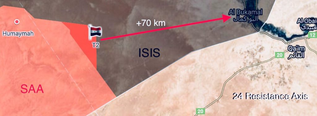 Syrian And Iraqi Forces Push Towards ISIS Border Strongholds At Deir Ezzor-Baghdad Highway, Make Important Gains (Map)