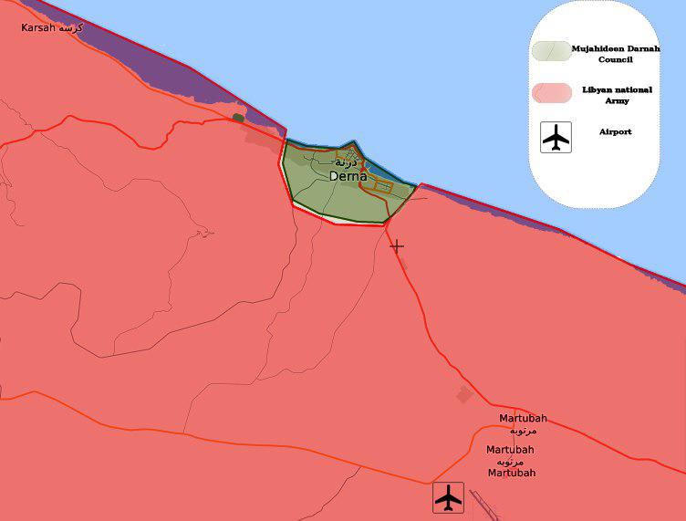 Libyan National Army Storms Militant-Held City of Derna. 17 Civilians Killed In Airstrike (Map)