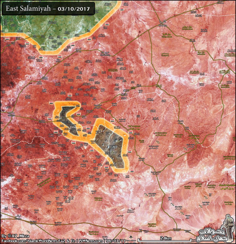 Government Troops Divided ISIS-held Pocket In Eastern Salamiyah Into Two Separate Parts (Map)