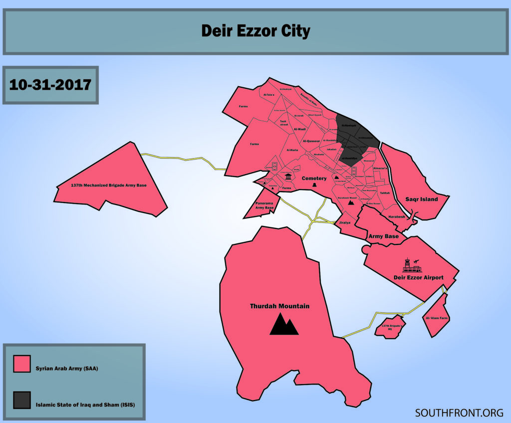 Tiger Forces Liberated 4 Neighborhoods From ISIS In Deir Ezzor City (Maps)