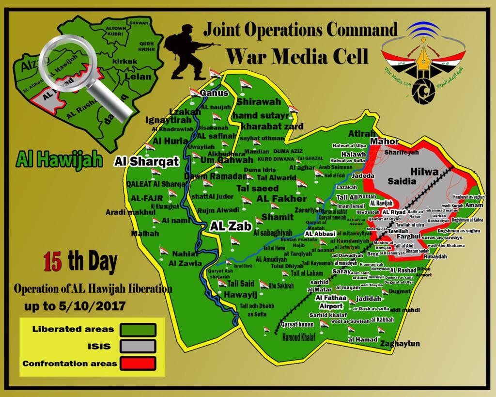 Iraq: Government Troops Storming ISIS-held Town Of Riyad. Hawija Is Fully Liberated (Map, Videos, Photos)