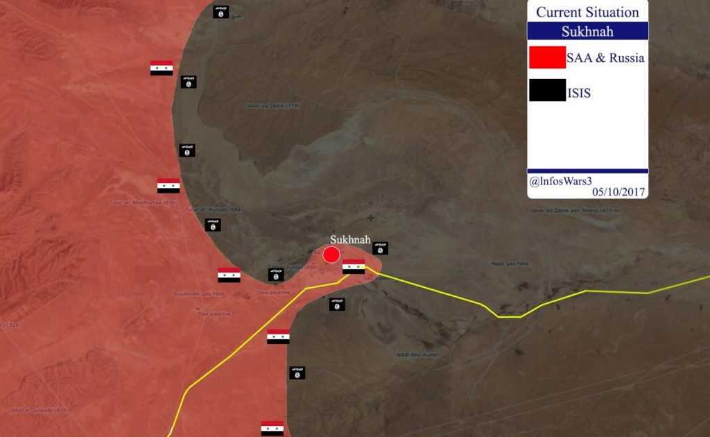 Map Update: Military Situation In Sukhna Area At Palmyra-Deir Ezzor Highway