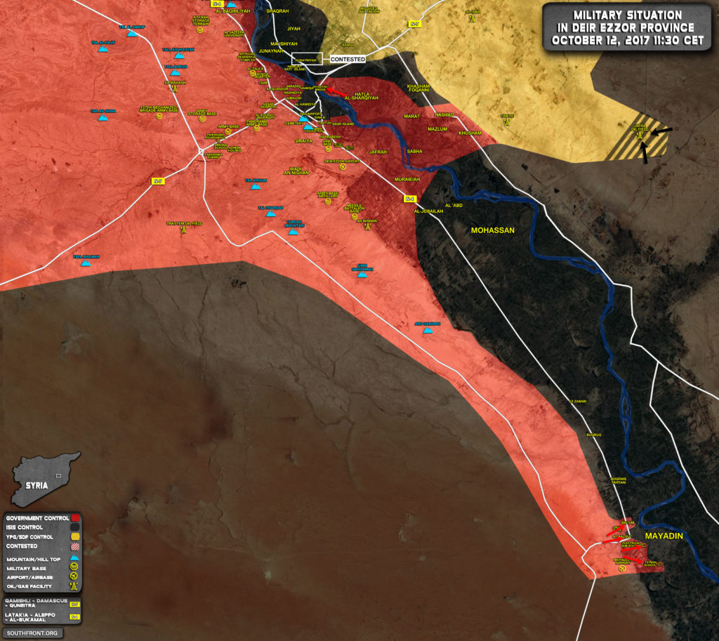 Military Situation In Deir Ezzor Countryside On October 12, 2017 (Map Update)