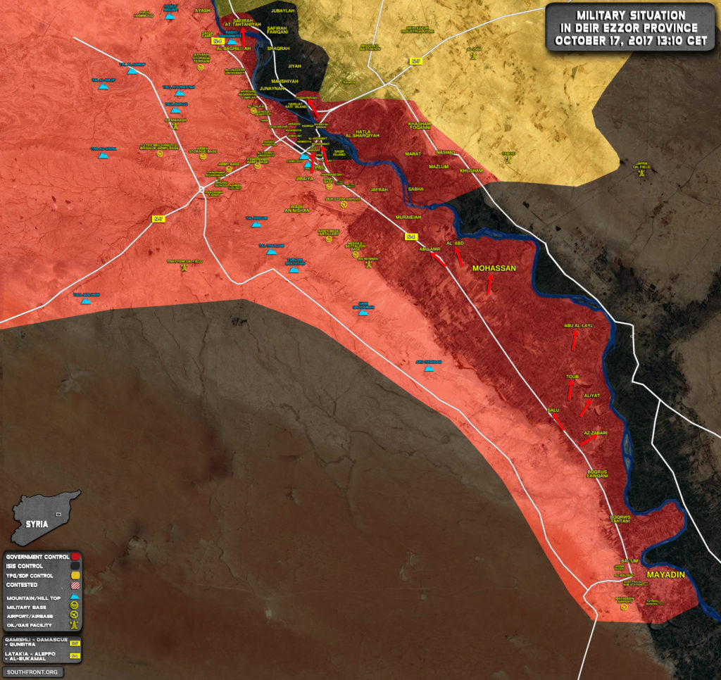 Government Forces Liberated Mohassan Town And Nearby Villages Near Deir Ezzor City (Map)