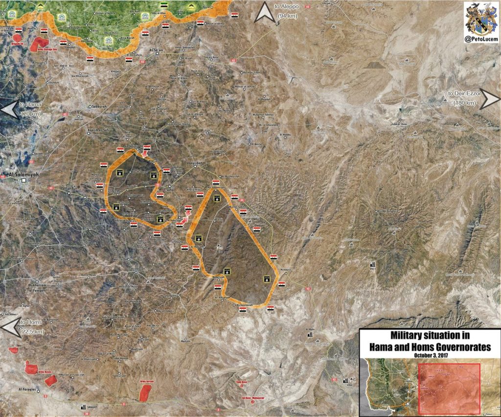 Government Troops Divided ISIS-held Pocket In Eastern Salamiyah Into Two Separate Parts (Map)