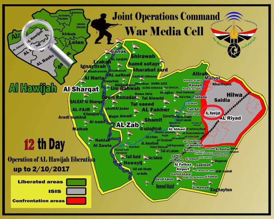 Iraqi Forces Liberated Strategic Hawija Town Southwest Of Kirkuk City