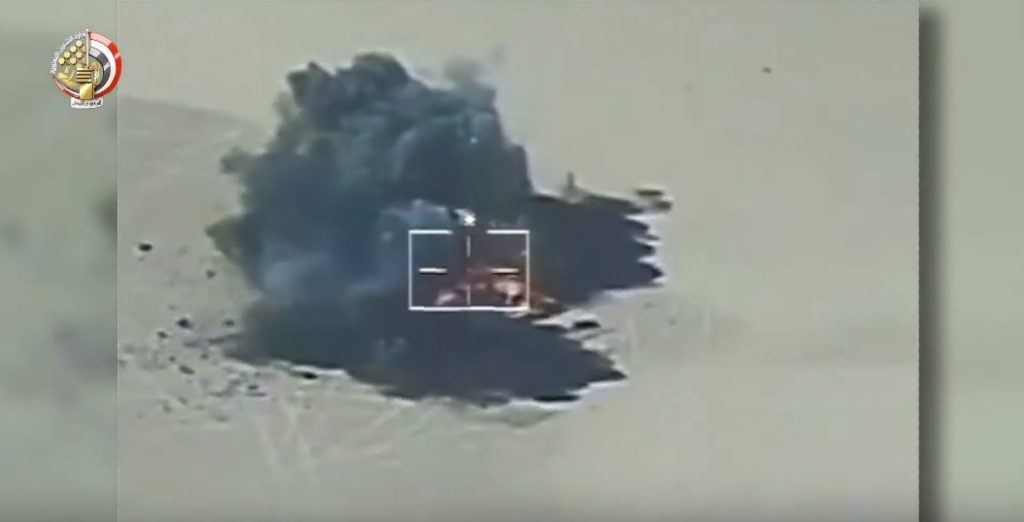 Video: Egyptian Air Force Destroyed 6 Militant Vehicles Near Border With Libya