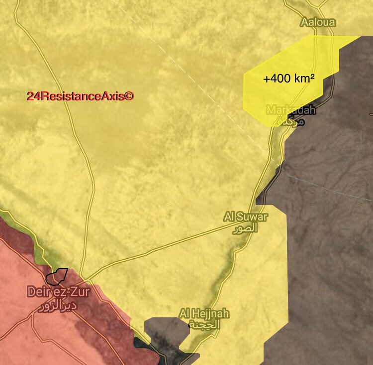 Map Update: Military Situation In Northeastern Deir Ezzor After US-backed Forces Advance In Markadah Area